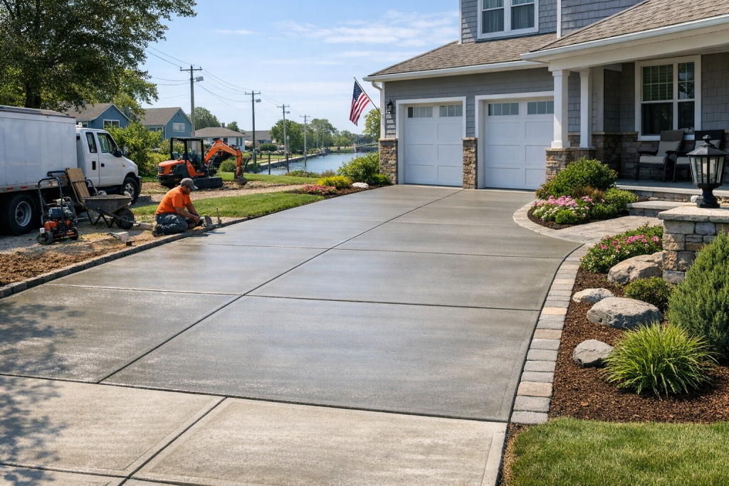 Concrete Driveways Restoration Services in Merrick, NY